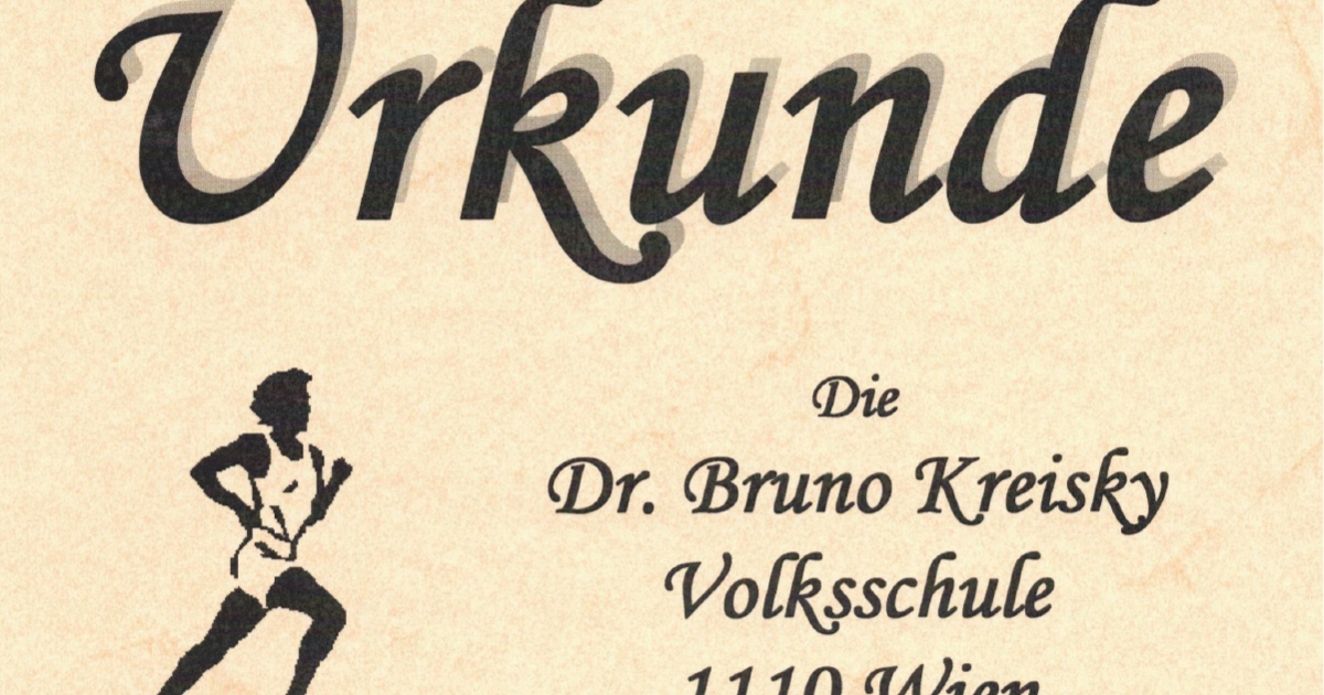 Urkunde sportliche Unterstützung