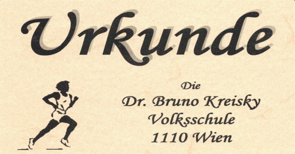 Urkunde sportliche Unterstützung